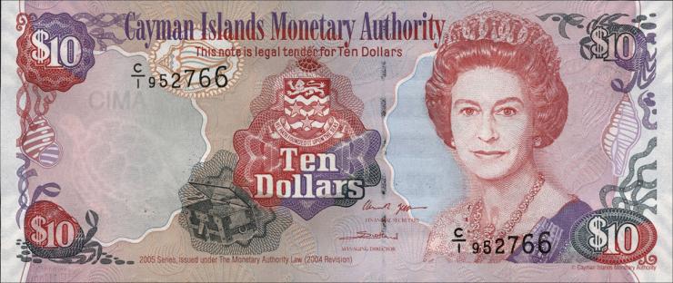 Cayman-Inseln P.35a 10 Dollars 2005 C/1(1) 