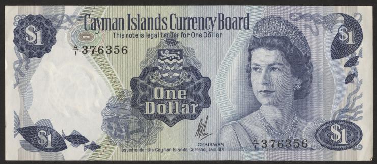 Cayman-Inseln P.05a 1 Dollar 1974 (1985) (1) 