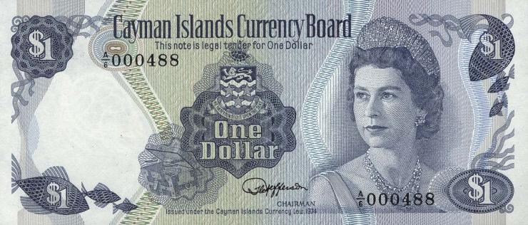 Cayman-Inseln P.05e 1 Dollar 1974 (1985) (1) 