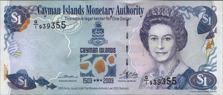 Cayman-Inseln P.30 1 Dollar 2003 (1) Gedenkbanknote 