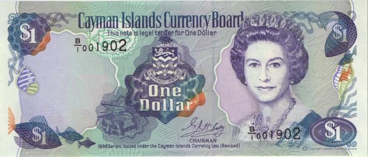 Cayman-Inseln P.16a 1 Dollar 1996 Serie B/1 (1) 