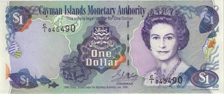 Cayman-Inseln P.21a 1 Dollar 1998 Serie C/1 (1) 