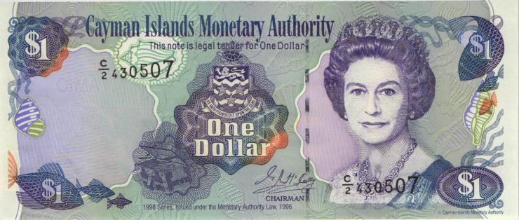 Cayman-Inseln P.21b 1 Dollar 1998 Serie C/2 (1) 