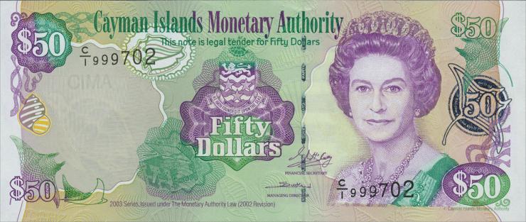 Cayman-Inseln P.32a 50 Dollars 2003 C/1 (1) 