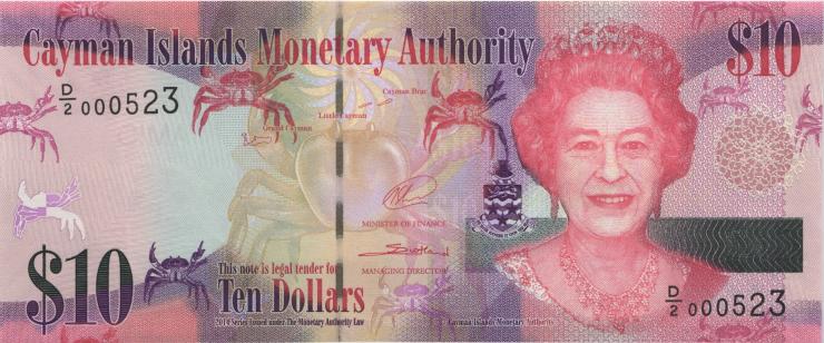 Cayman-Inseln P.40b 10 Dollars 2014 (1) 