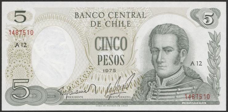 Chile P.149a 5 Pesos 1975  (1) 