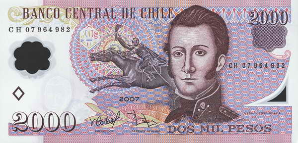 Chile P.160a 2000 Pesos 2004 Polymer (1) 
