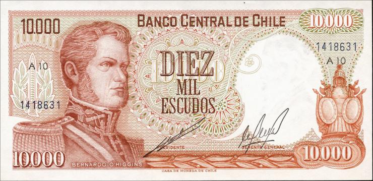 Chile P.148 10.000 Escudos (1967-76) (1) 