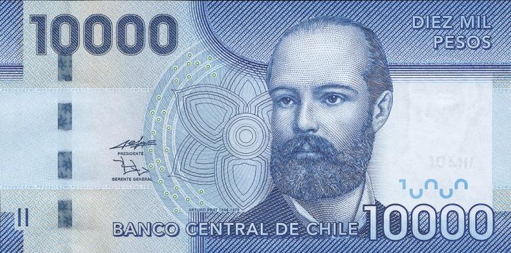 Chile P.164a 10000 Pesos 2009 (1) 