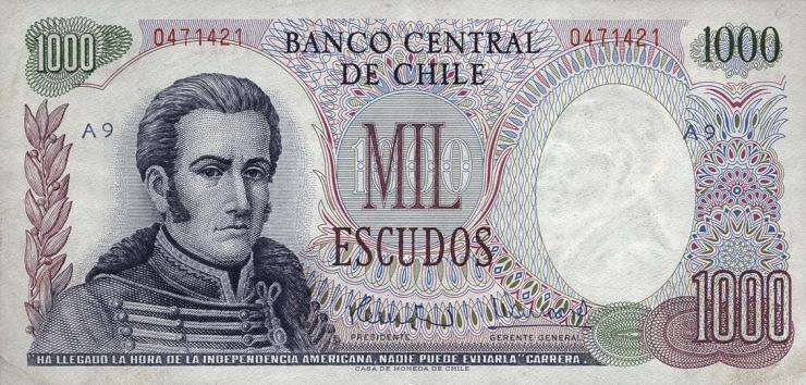 Chile P.146 1000 Escudos (1967-76) (1) 