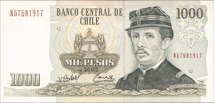 Chile P.154f 1000 Pesos 2005 (1) 