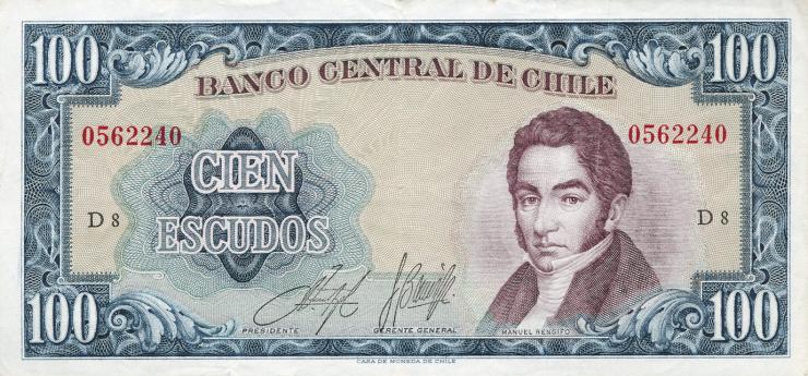 Chile P.141 100 Escudos (1962-75) (1) 