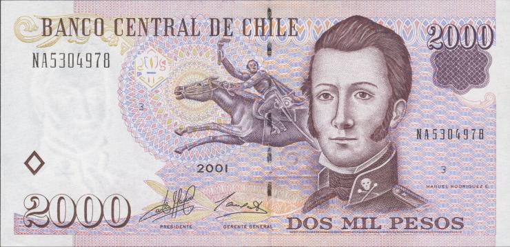 Chile P.158 2000 Pesos 2001 (1) 