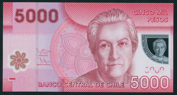 Chile P.163c 5000 Pesos 2012 Polymer (1) 