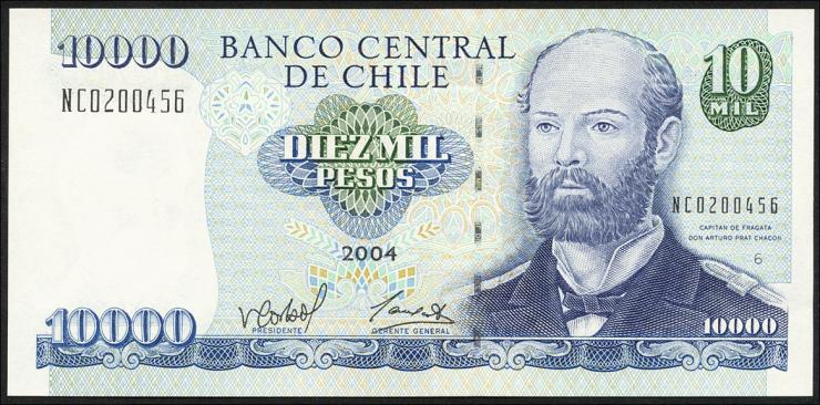 Chile P.157c 10000 Pesos 2004 (1) 