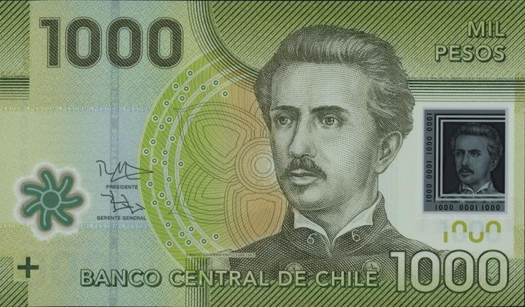 Chile P.161d 1000 Pesos 2014 Polymer (1) 
