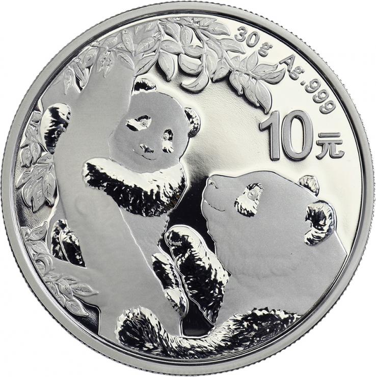 China 10 Yuan 2021 Silber-Panda 