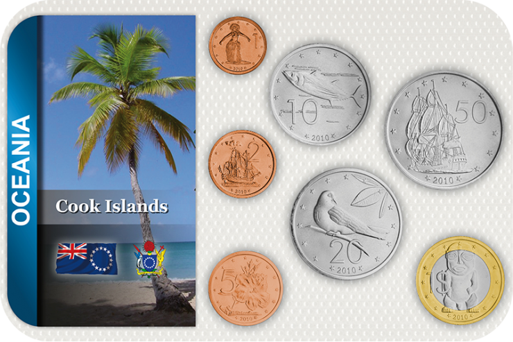 Kursmünzensatz Cook Inseln / Coin Set Cook Islands 