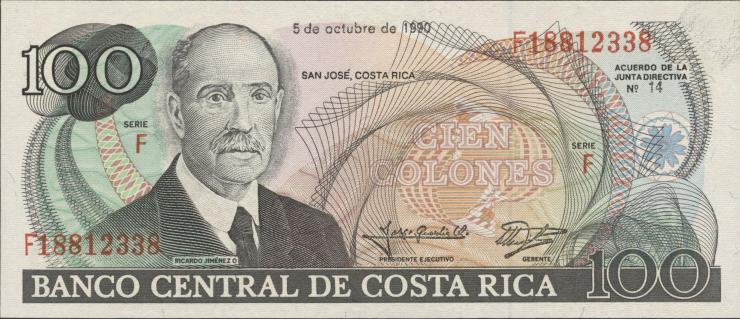 Costa Rica P.254 100 Colones 1990 (1) 