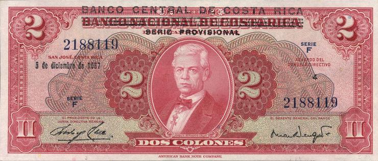 Costa Rica P.235 2 Colones 1967 (1) 