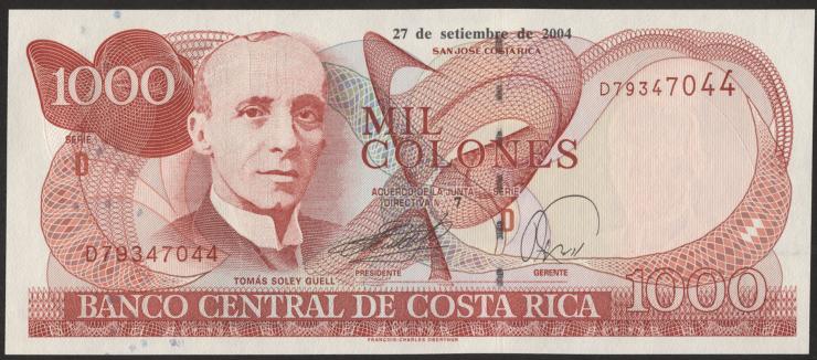 Costa Rica P.264e 1000 Colones 2004 (1) 