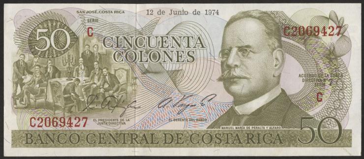 Costa Rica P.239 50 Colones 1974 (1) 