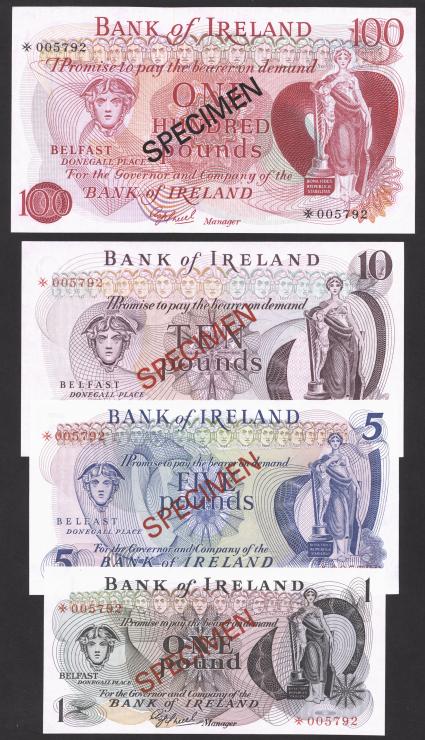 Nordirland / Northern Ireland P.061-64b 1,5,10,100 Pounds (1978) (1) 
