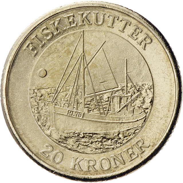 Dänemark 20 Kroner 2012 Fischkutter 