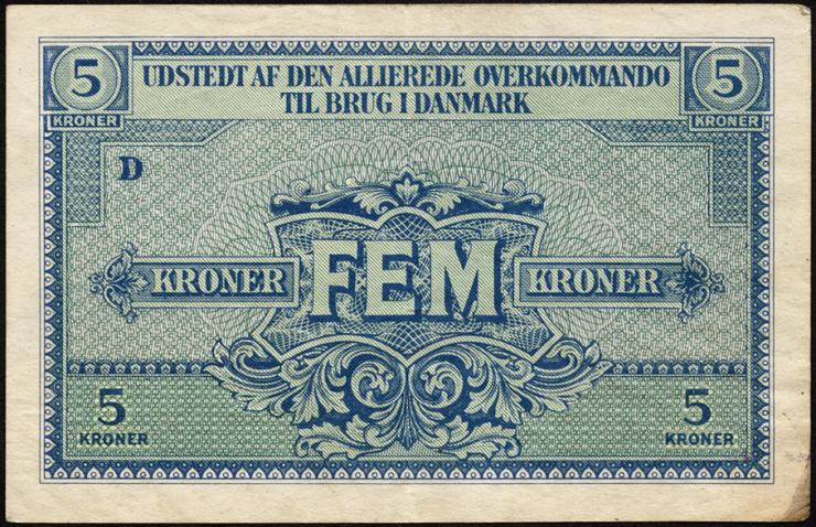 Dänemark / Denmark P.M03 5 Kronen (1945) All. Oberkommando (3) 