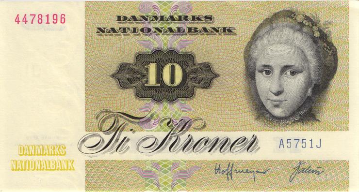 Dänemark / Denmark P.48e 10 Kronen 1975 (1-) 