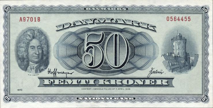 Dänemark / Denmark P.45m 50 Kronen 1970 (2+) 