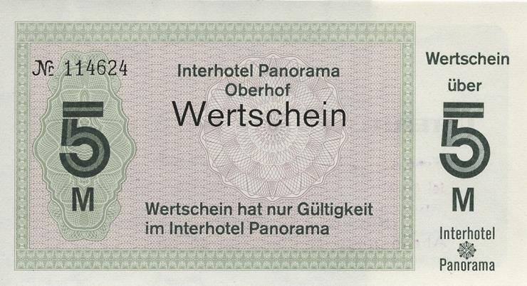 DDR Interhotel Panorama Oberhof 5 Mark (1-) 
