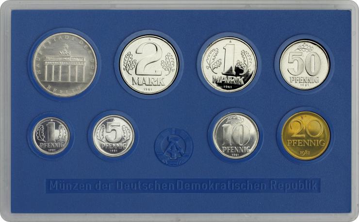 DDR Kursmünzensatz 1981 stgl 