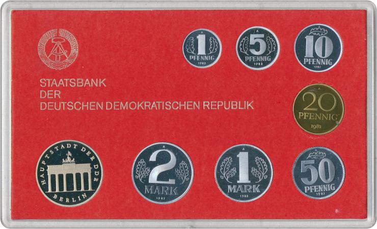 DDR Kursmünzensatz 1982 PP 
