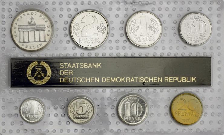 DDR Kursmünzensatz 1987 stgl 
