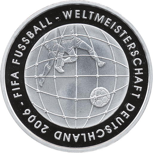 Deutschland 10 Euro 2005 Fußball-WM (Tornetz) PP 