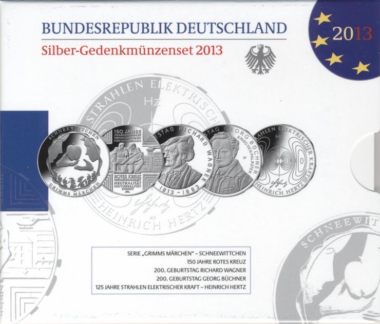 Deutschland Silber-Gedenkmünzenset 2013 PP 