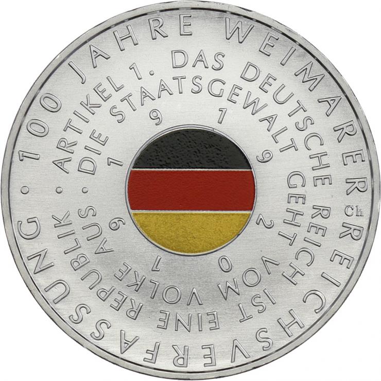 Deutschland 20 Euro 2019 100 J. Weimarer Reichsverfassung prfr 