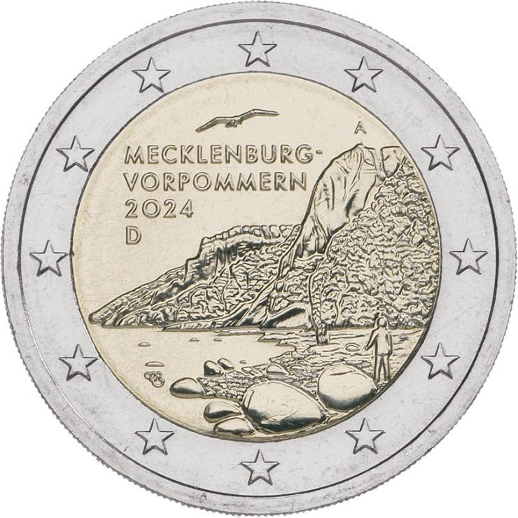 Deutschland 2 Euro 2024 Mecklenburg-Vorpommern (Königsstuhl) prfr 