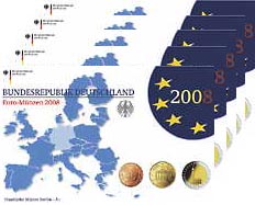 Deutschland Euro-KMS 2008 PP komplett 