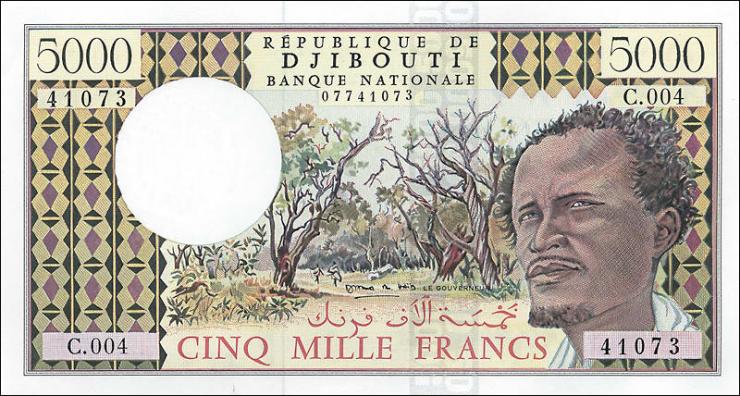 Djibouti P.38d 5000 Francs (1979) (1) 