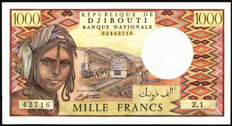 Djibouti P.37c 1000 Francs (1991) (1) 