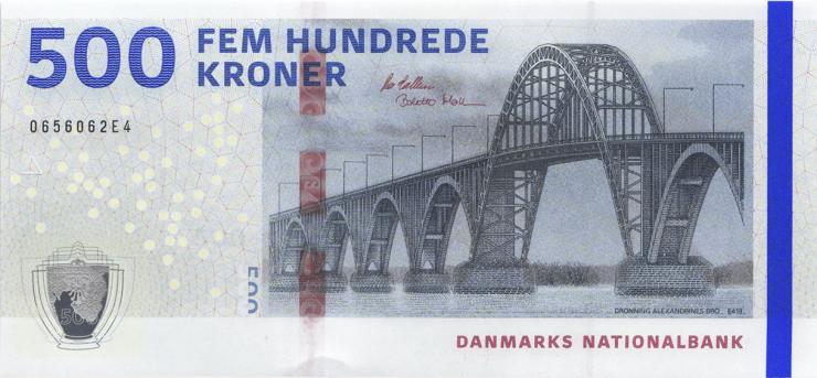 Dänemark / Denmark P.73 500 Kronen 2019 Unterschrift 2 (1) 