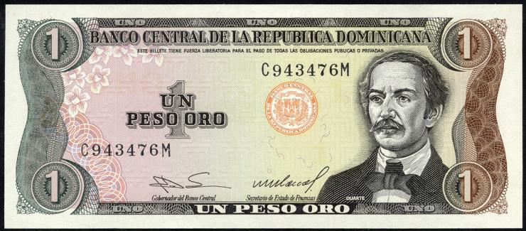 Dom. Republik/Dominican Republic P.126a 1 Peso Oro 1984 