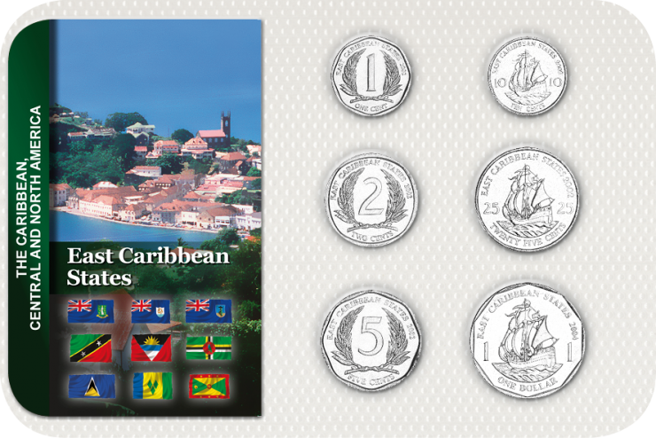 Kursmünzensatz Ost Karibik / Coin Set East Caribbean 