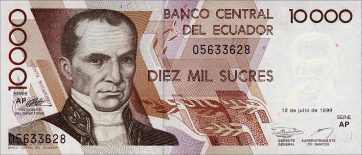 Ecuador P.127f 10000 Sucres 1999 (1) 