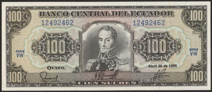 Ecuador P.123 100 Sucres 1990 (1) 