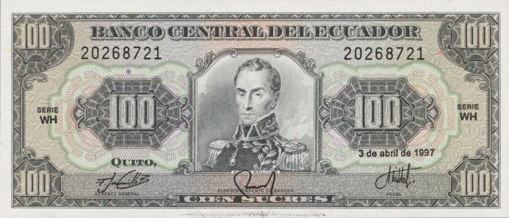 Ecuador P.123Ad 100 Sucres 1997 (1) 
