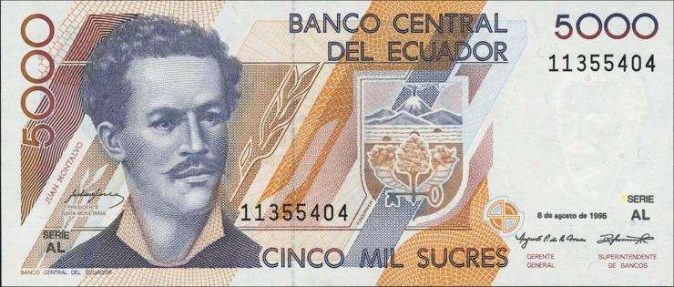 Ecuador P.128b 5000 Sucres 1995 (1) 