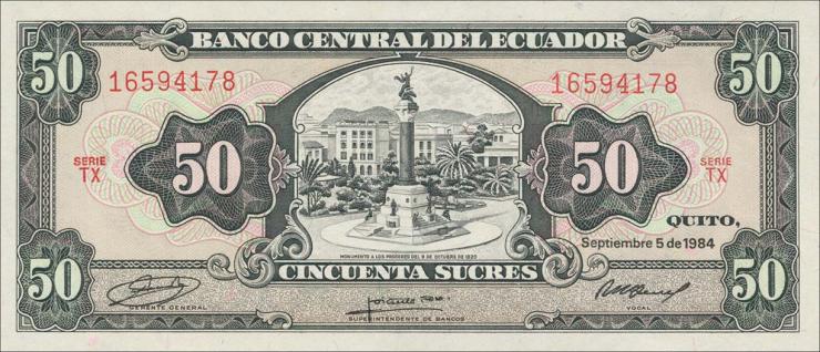 Ecuador P.122 50 Sucres 1984 (1) 